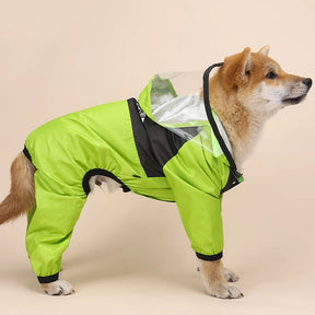 Pet Dog Raincoat Waterproof Waterproof with Transparent Hooded Jumpsuit Dog Clothing Clothes for Dogs Cats Jacket Dog Costume