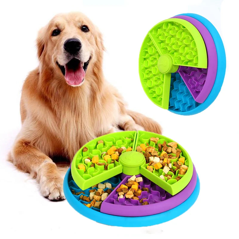 3 Layers Slow Feeder Puzzle Dog Bowls Assemble Slow Eating Bowl for Dogs Non-slip Interactive Dog Puzzle Game Slow Bowl