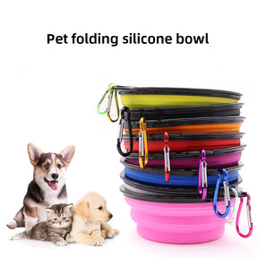 350ML/1000ML Portable Foldable Pet Bowl Dogs Cats Food Water Container for Outdoor Travel Portable Feeding Bowls Pets Prodcuts