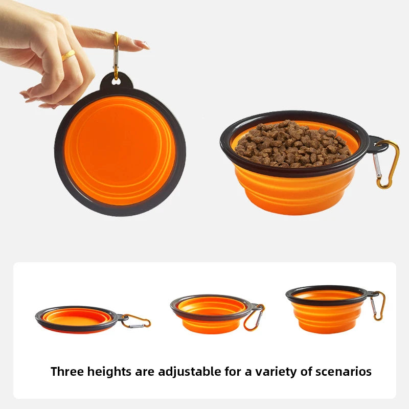 350ML/1000ML Portable Foldable Pet Bowl Dogs Cats Food Water Container for Outdoor Travel Portable Feeding Bowls Pets Prodcuts