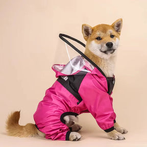 Pet Dog Raincoat Waterproof Waterproof with Transparent Hooded Jumpsuit Dog Clothing Clothes for Dogs Cats Jacket Dog Costume