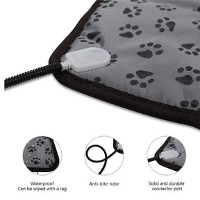 Pet Electric Blanket Winter Warming Pad Cat Dog Heated Nest Waterproof Warmer Power-Off Protection Bite-Resistant Mat Bed